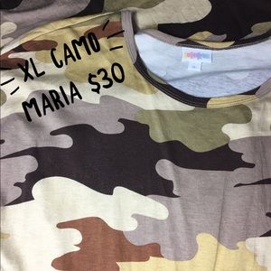 LuLaRoe 2XL Camo print Maria Dress